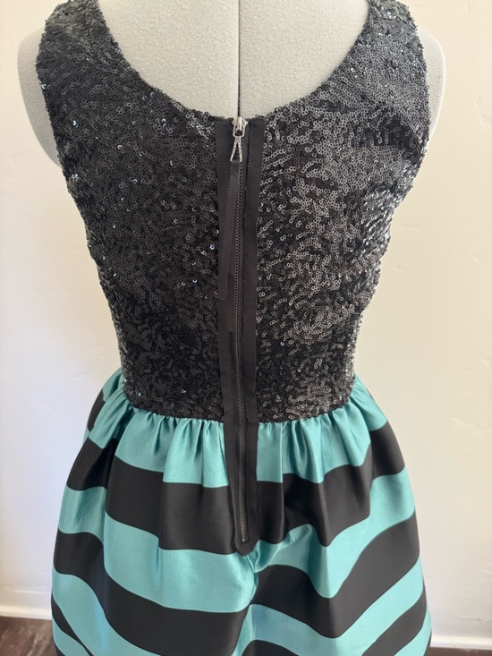 Anthropologie Leifsdottir sequin blue & black stripe dress - Picture 5 of 8